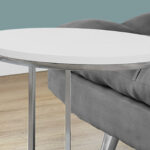 18.5 x 12 x 25 White Particle Board Accent Table