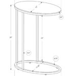 18.5 x 12 x 25 White Particle Board Accent Table