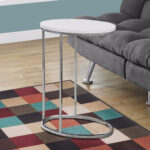 18.5 x 12 x 25 White Particle Board Accent Table