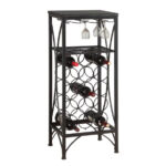 41-Inch Black Stainless Steel Contemporary Wine Rack 5 41-Inch Black Stainless Steel Contemporary Wine Rack
