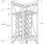 41-Inch Black Stainless Steel Contemporary Wine Rack 7 41-Inch Black Stainless Steel Contemporary Wine Rack