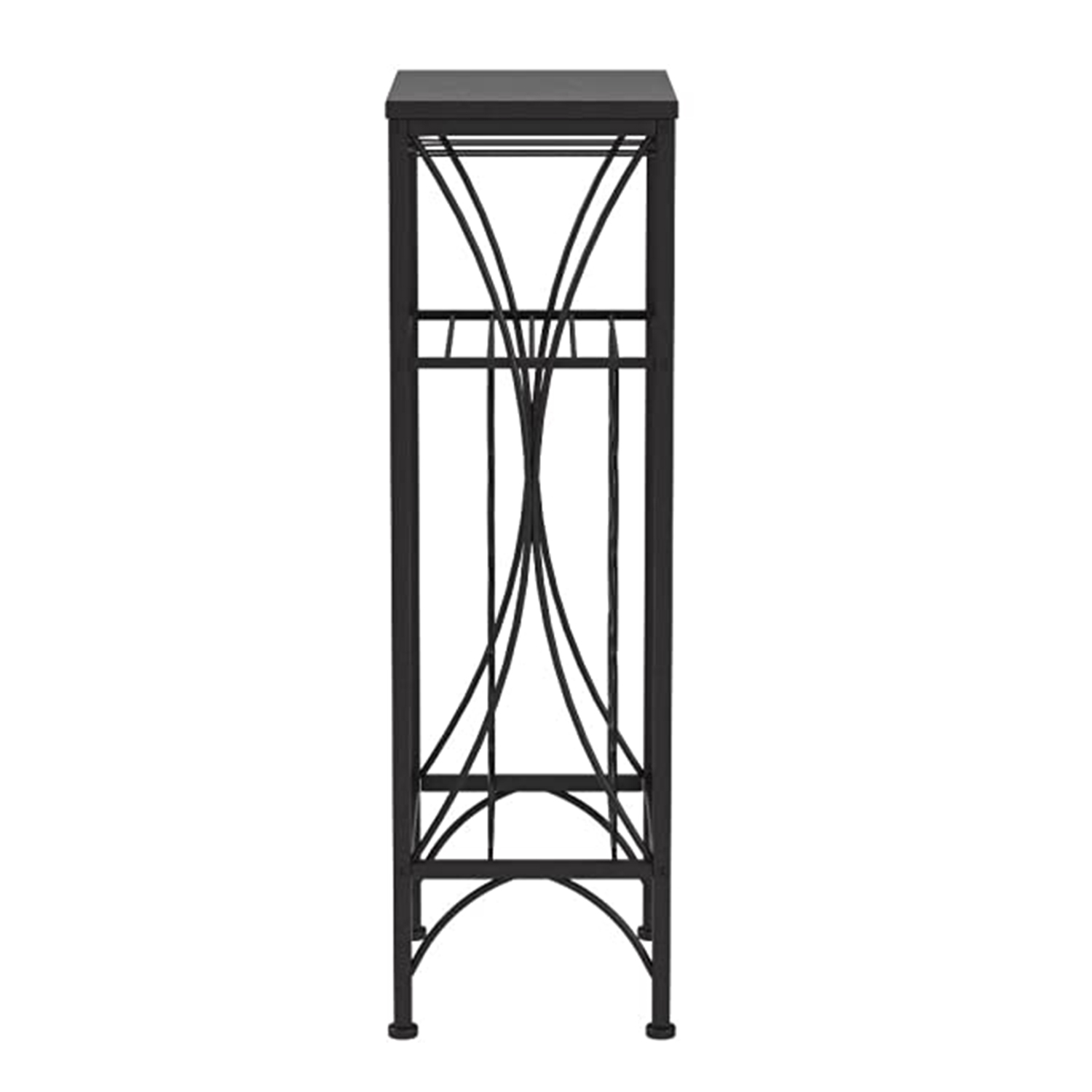 41-Inch Black Stainless Steel Contemporary Wine Rack 4 41-Inch Black Stainless Steel Contemporary Wine Rack - Image 4