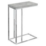 18.25" x 10.25" x 25.25" Grey Metal Side Table