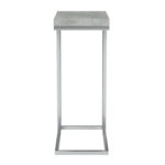 18.25" x 10.25" x 25.25" Grey Metal Side Table