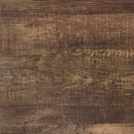 18.25" Brown and Black Particle Board Metal Accent Table