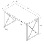 Espresso and Gold Writing Desk with Sled Base Design