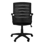 37.75 Inch Black Swivel Adjustable Mesh Back Office Chair 8 37.75 Inch Black Swivel Adjustable Mesh Back Office Chair