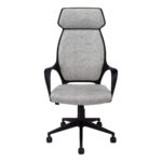 96" Black Adjustable Swivel Office Chair with Fabric Back 6 96" Black Adjustable Swivel Office Chair with Fabric Back