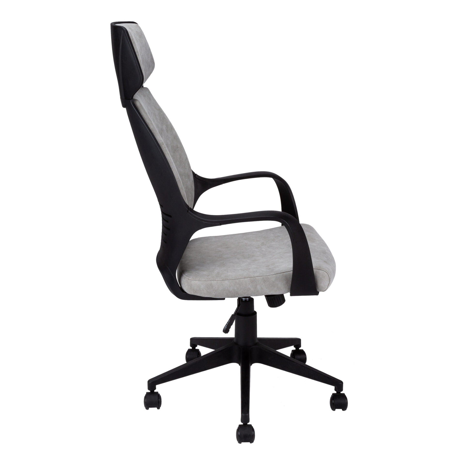 96" Black Adjustable Swivel Office Chair with Fabric Back 1 96" Black Adjustable Swivel Office Chair with Fabric Back