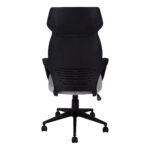 96" Black Adjustable Swivel Office Chair with Fabric Back 7 96" Black Adjustable Swivel Office Chair with Fabric Back