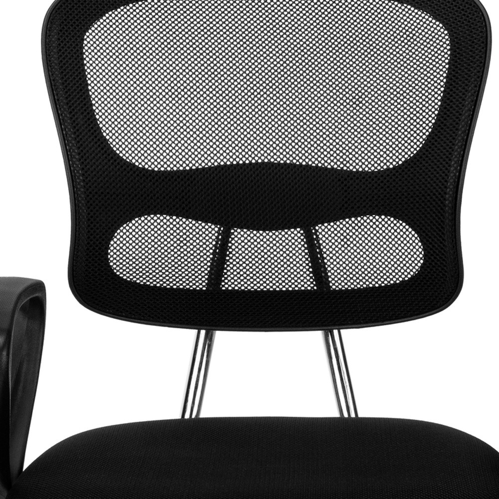 Adjustable Black Mesh Back Swivel Task Chair with Plastic Frame 5 Adjustable Black Mesh Back Swivel Task Chair with Plastic Frame - Image 5