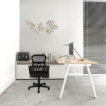 Adjustable Black Mesh Back Swivel Task Chair with Plastic Frame 6 Adjustable Black Mesh Back Swivel Task Chair with Plastic Frame