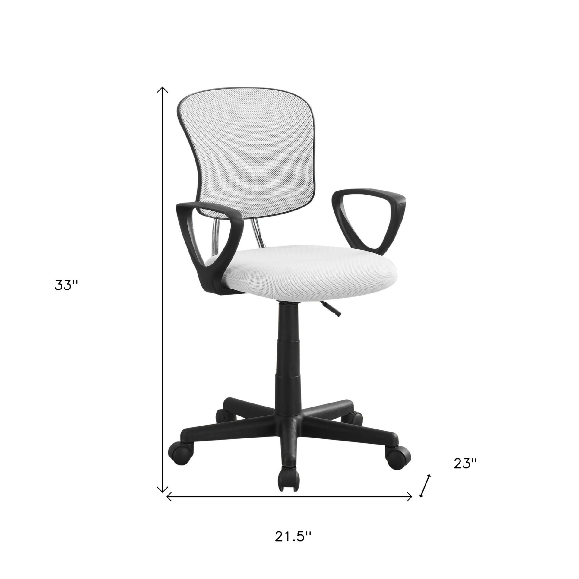 Swivel Adjustable Task Chair with Mesh Back and Plastic Frame 5 Swivel Adjustable Task Chair with Mesh Back and Plastic Frame - Image 5