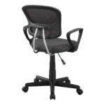 33 Inch Adjustable Mesh Back Swivel Office Chair Black Frame
