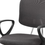33 Inch Adjustable Mesh Back Swivel Office Chair Black Frame