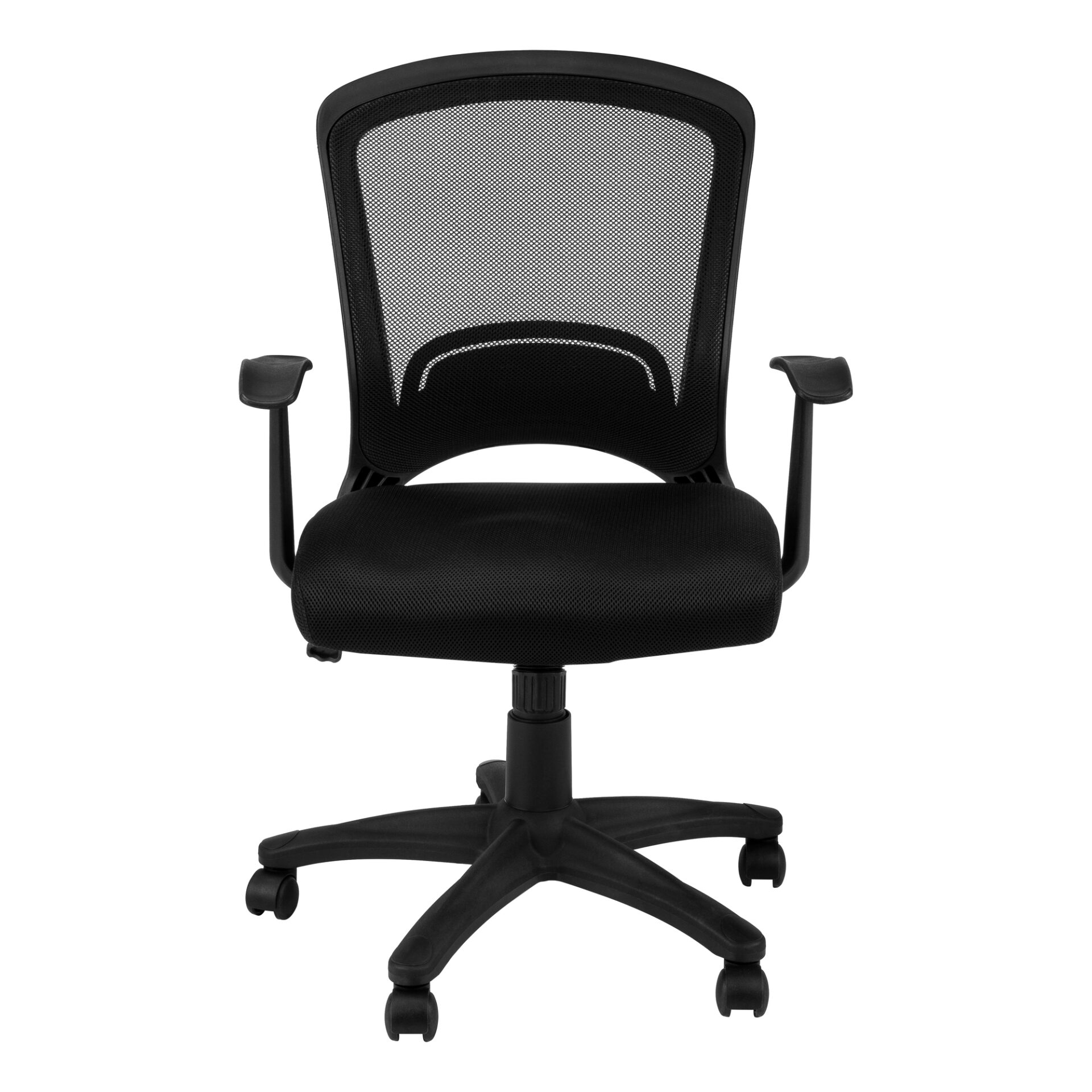 High-Back Adjustable Black Mesh Back Swivel Task Chair with Plastic Frame 1 High-Back Adjustable Black Mesh Back Swivel Task Chair with Plastic Frame