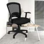 High-Back Adjustable Black Mesh Back Swivel Task Chair with Plastic Frame 9 High-Back Adjustable Black Mesh Back Swivel Task Chair with Plastic Frame