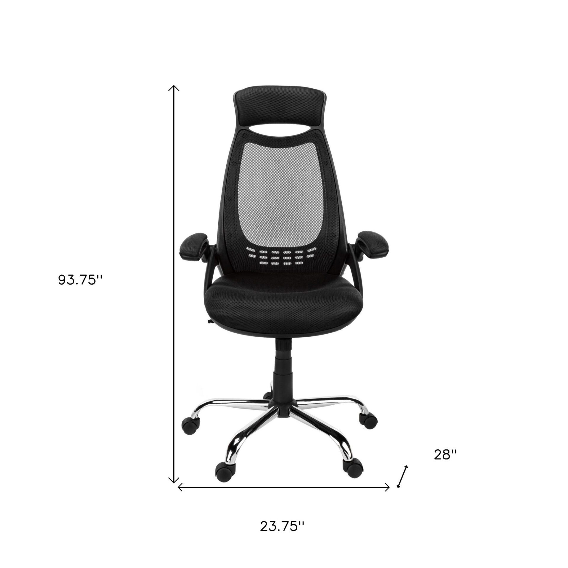 28 Inch Adjustable Swivel Task Chair with Mesh Back 4 28 Inch Adjustable Swivel Task Chair with Mesh Back - Image 4