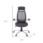 28 Inch Adjustable Mesh Back Swivel Office Chair Black 8 28 Inch Adjustable Mesh Back Swivel Office Chair Black
