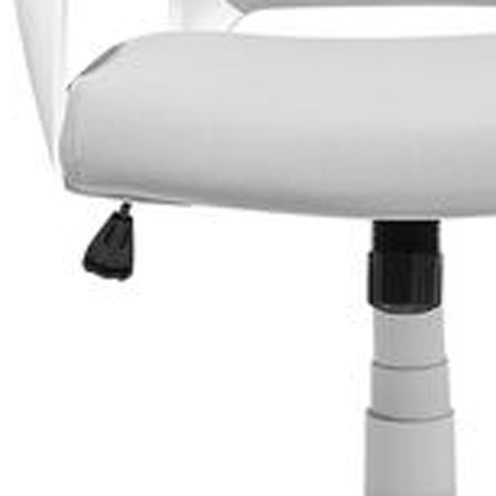 25 Inch Gray Tufted Adjustable Swivel Office Chair 3 25 Inch Gray Tufted Adjustable Swivel Office Chair - Image 3