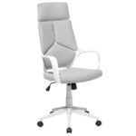 25 Inch Gray Tufted Adjustable Swivel Office Chair 6 25 Inch Gray Tufted Adjustable Swivel Office Chair