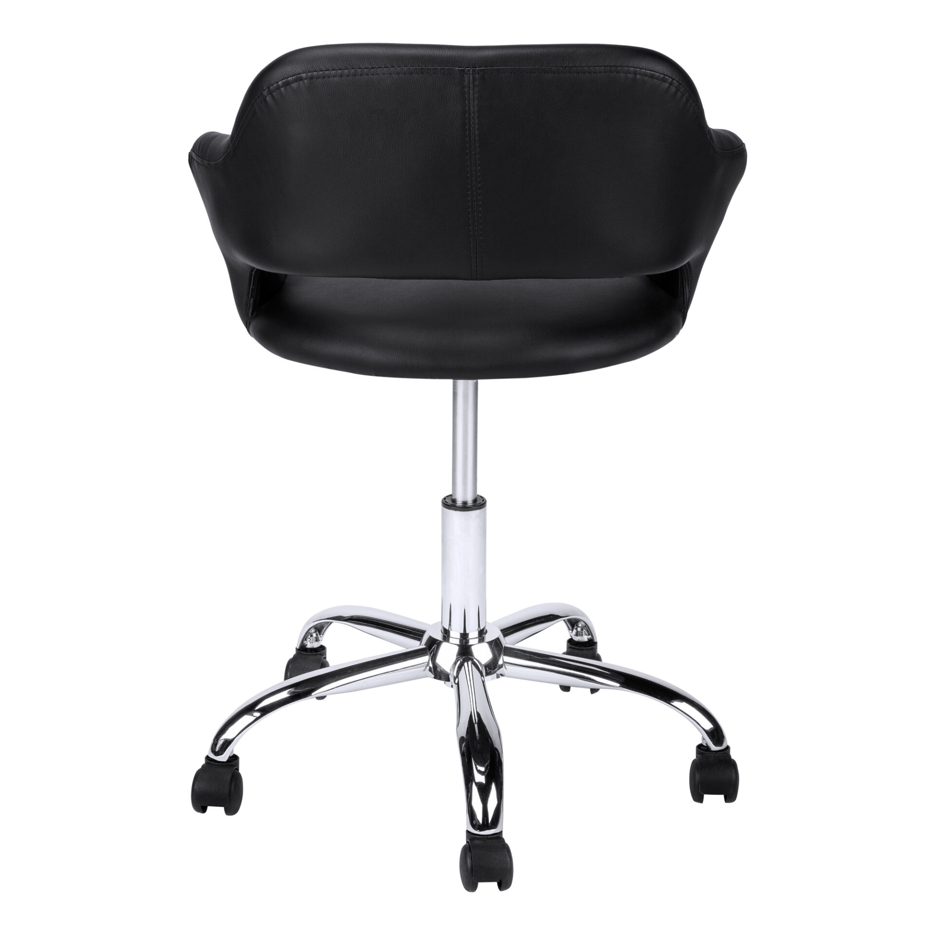 29-Inch Black Faux Leather Swivel Adjustable Task Chair 2 29-Inch Black Faux Leather Swivel Adjustable Task Chair - Image 2