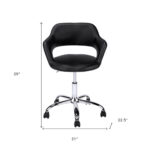 29-Inch Black Faux Leather Swivel Adjustable Task Chair 10 29-Inch Black Faux Leather Swivel Adjustable Task Chair