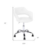 22 Inch Adjustable Swivel Fabric Office Chair with Armrests 14 22 Inch Adjustable Swivel Fabric Office Chair with Armrests