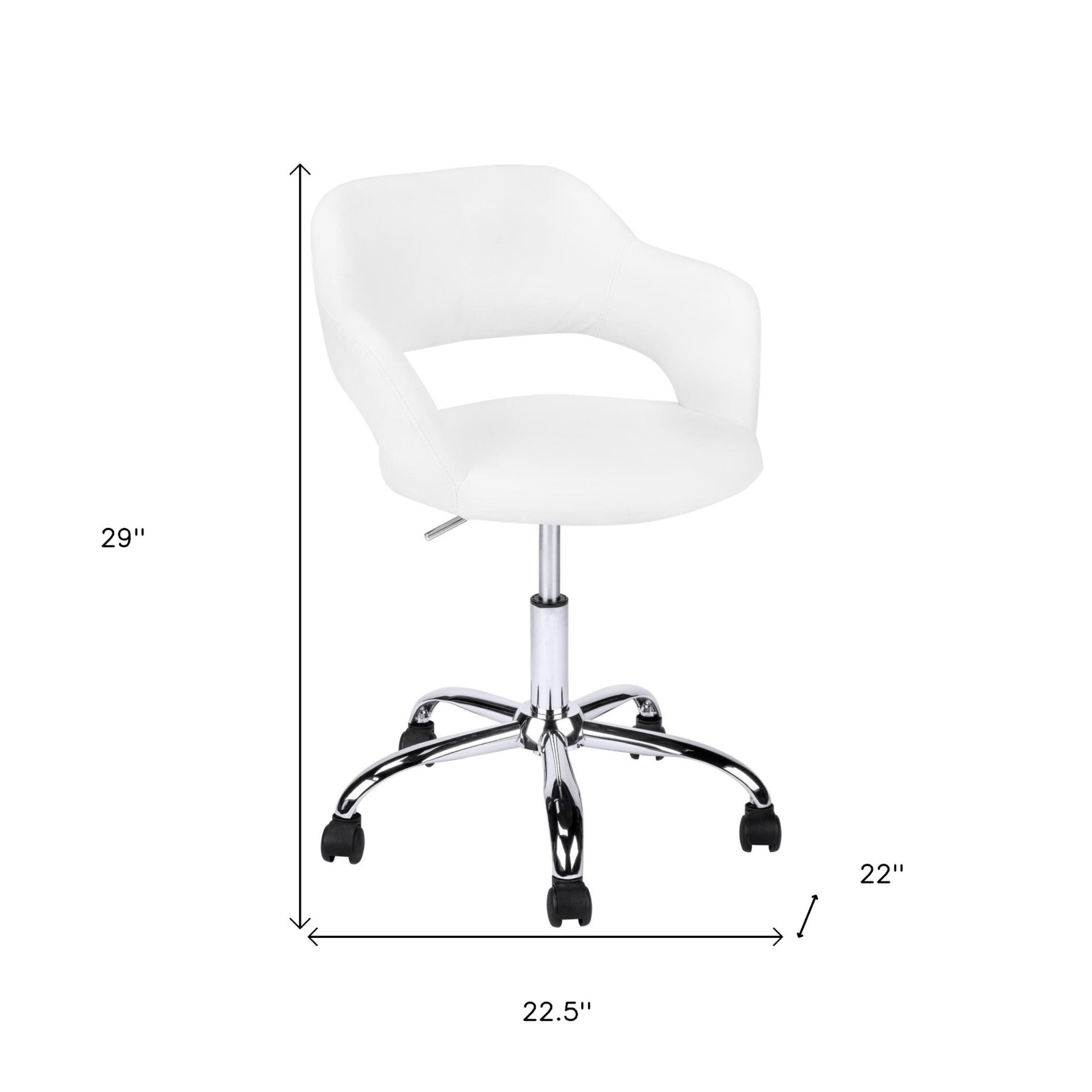 22 Inch Adjustable Swivel Fabric Office Chair with Armrests 7 22 Inch Adjustable Swivel Fabric Office Chair with Armrests - Image 7