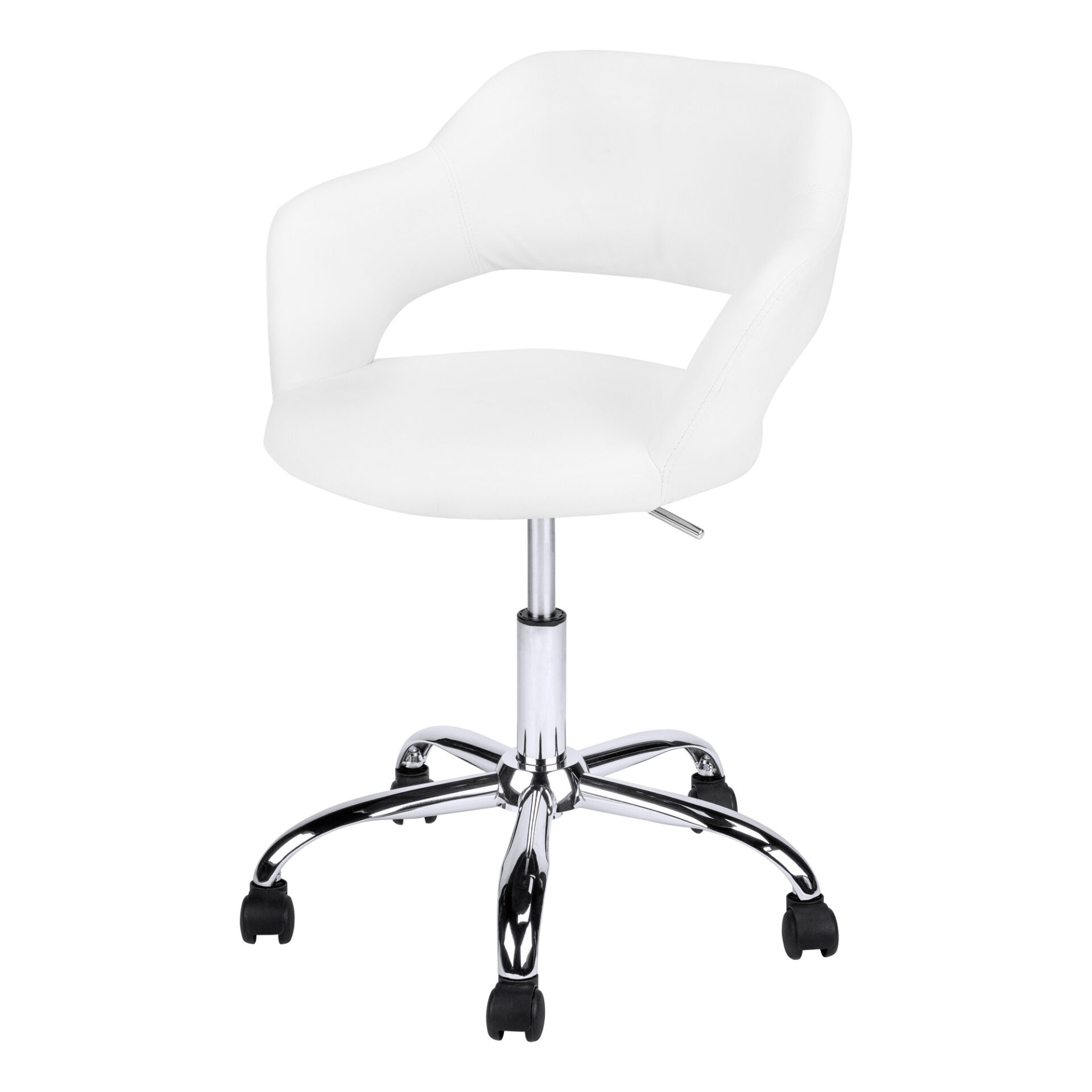 22 Inch Adjustable Swivel Fabric Office Chair with Armrests 6 22 Inch Adjustable Swivel Fabric Office Chair with Armrests - Image 6