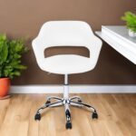 22 Inch Adjustable Swivel Fabric Office Chair with Armrests 9 22 Inch Adjustable Swivel Fabric Office Chair with Armrests