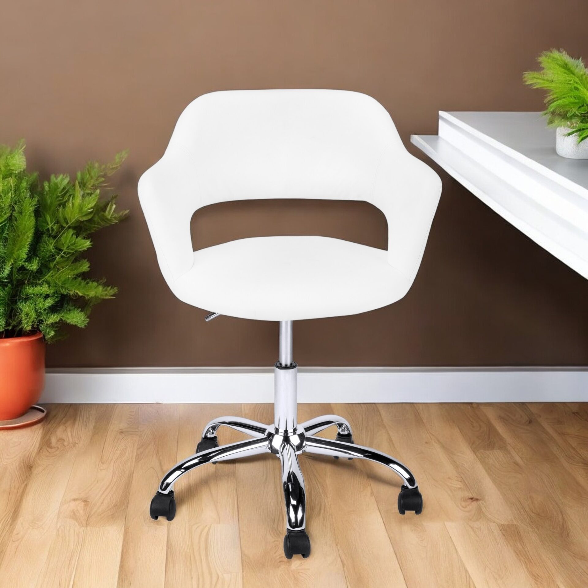 22 Inch Adjustable Swivel Fabric Office Chair with Armrests 2 22 Inch Adjustable Swivel Fabric Office Chair with Armrests - Image 2