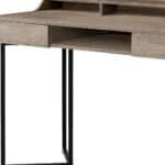 Taupe and Black 22-Inch Writing Desk With Two Drawers 10 Taupe and Black 22-Inch Writing Desk With Two Drawers
