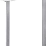 White and Silver Writing Desk With Two Drawers 22-Inch