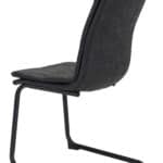 Vintage Black Faux Leather Dining Chair with Steel Legs (Set of 2) 16 Vintage Black Faux Leather Dining Chair with Steel Legs (Set of 2)
