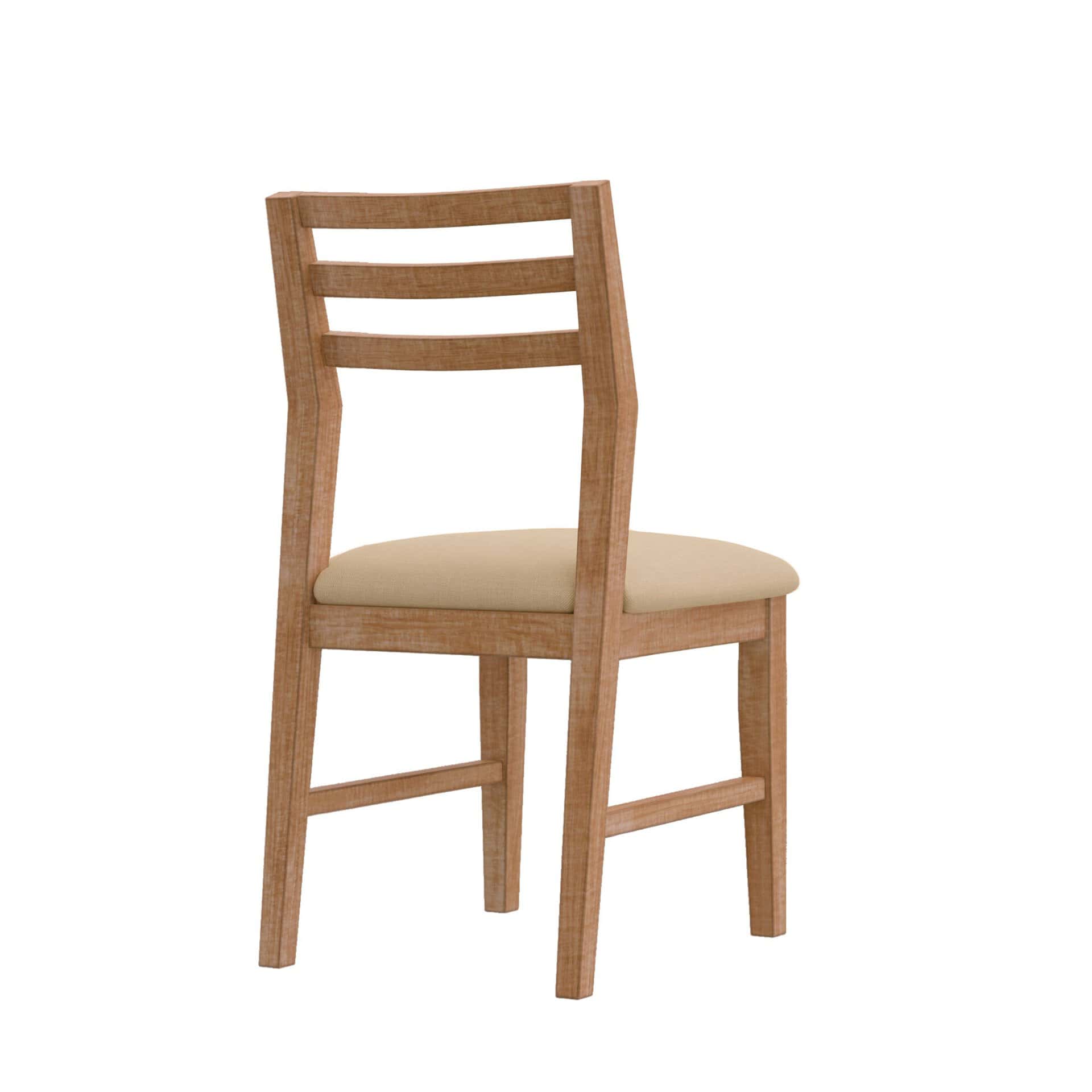 Weathered Natural Solid Pine Transitional Side Chairs Cream Seat (Set of 2) 15 Weathered Natural Solid Pine Transitional Side Chairs Cream Seat (Set of 2)