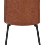 Vintage Brown Faux Leather Dining Chair with Steel Frame (Set of 2) 15 Vintage Brown Faux Leather Dining Chair with Steel Frame (Set of 2)