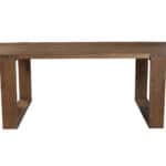 Antique Cappuccino Pine Dining Table with Transitional Design