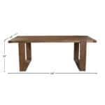 Antique Cappuccino Pine Dining Table with Transitional Design