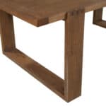 Antique Cappuccino Pine Dining Table with Transitional Design