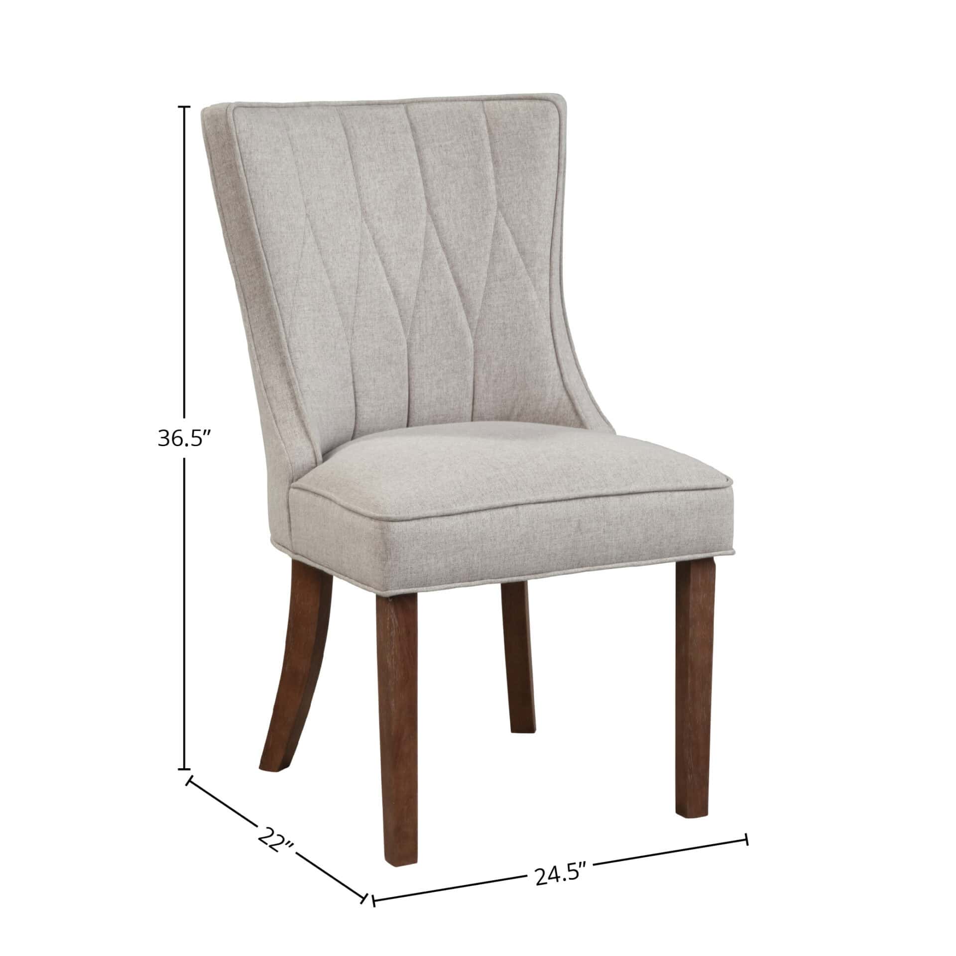 Antique Cappuccino Upholstered Rubberwood Side Chairs (Set of 2) 6 Antique Cappuccino Upholstered Rubberwood Side Chairs (Set of 2) - Image 6