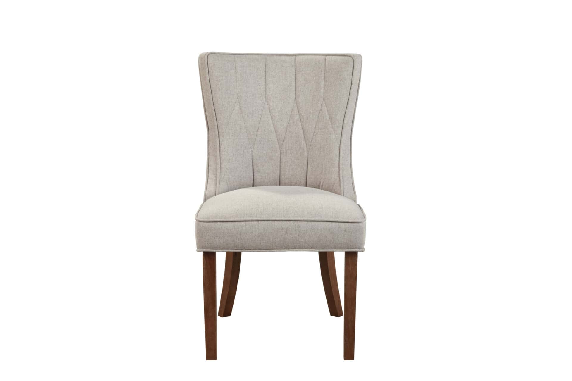 Antique Cappuccino Upholstered Rubberwood Side Chairs (Set of 2) 2 Antique Cappuccino Upholstered Rubberwood Side Chairs (Set of 2) - Image 2