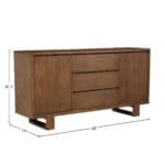 Antique Cappuccino Pine Sideboard with Drawers and Shelved Cabinets 14 Antique Cappuccino Pine Sideboard with Drawers and Shelved Cabinets