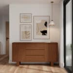 Antique Cappuccino Pine Sideboard with Drawers and Shelved Cabinets 8 Antique Cappuccino Pine Sideboard with Drawers and Shelved Cabinets