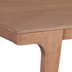 Natural Solid Pine Dining Table with Tapered Legs, Contemporary Style