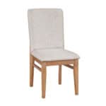 Natural Contemporary Solid Pine Side Chair with Oatmeal Cushion