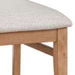 Natural Contemporary Solid Pine Side Chair with Oatmeal Cushion