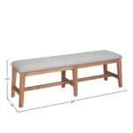Contemporary Natural Dining Bench Solid Pine and Veneer
