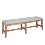 Contemporary Natural Dining Bench Solid Pine and Veneer