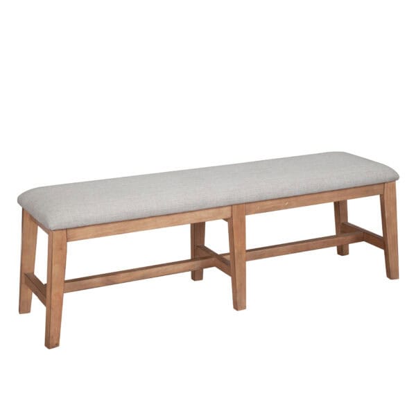Contemporary Natural Dining Bench Solid Pine and Veneer